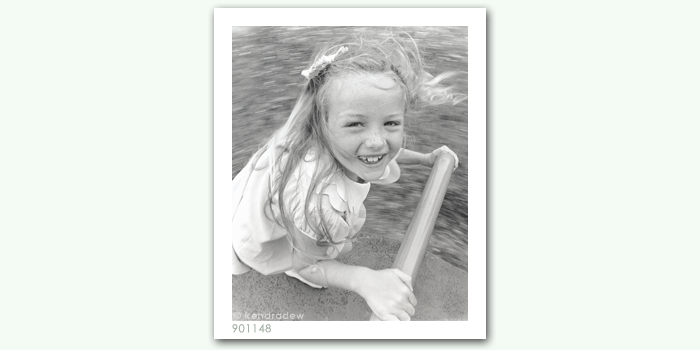 photograph of girl at playground