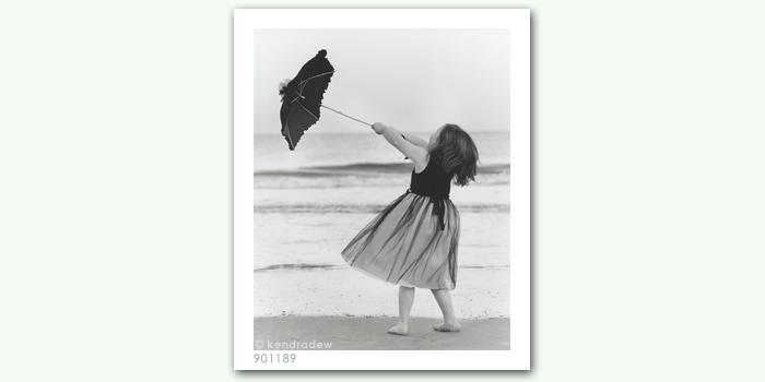 photograph of girl and umbrella