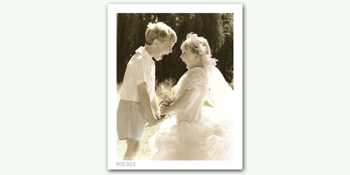 photograph of girl and boy together